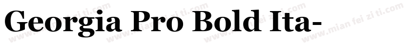Georgia Pro Bold Ita字体转换
